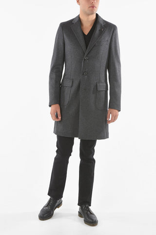 CC COLLECTION Cappotto in Puro Cashmere con Motivo Pied de Poule