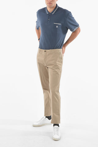 ID Einfarbige Chinohose aus Stretch-Baumwolle