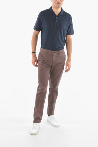 ID Pantaloni Chino in Cotone Stretch con Passanti