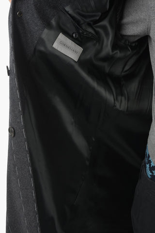 Virgin Wool Coat with Belt