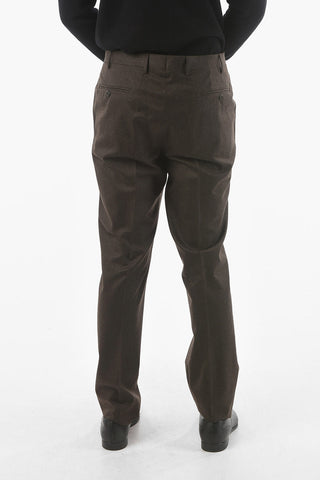 Wool ACADEMY Trousers with Scalloped Hem
