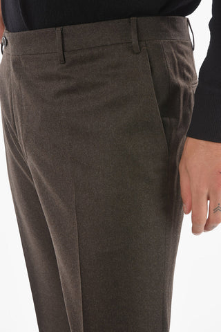 Wool ACADEMY Trousers with Scalloped Hem