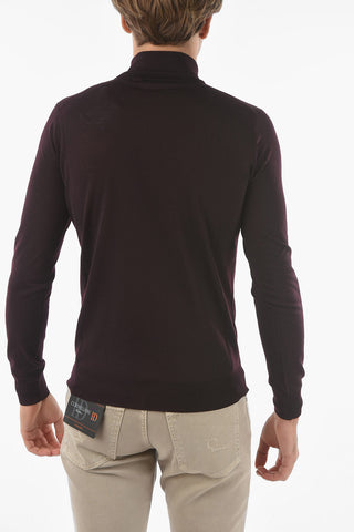 Maglia Mock Neck in Lana Vergine con Half Zip