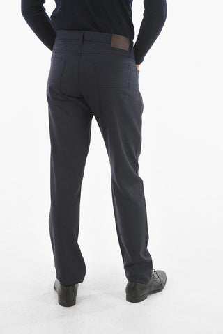 ID 5 Pockets Stretch Virgin Wool Pants