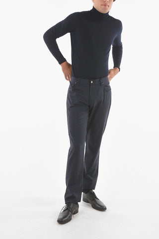 ID 5 Pockets Stretch Virgin Wool Pants