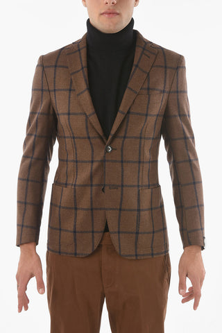 Windowpane Check Wol Side Vents GATE Blazer