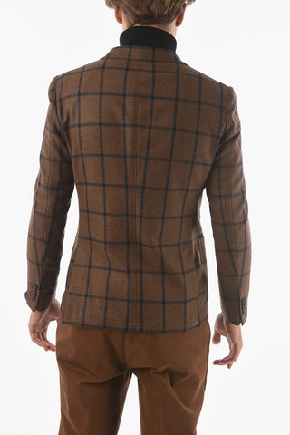 Windowpane Check Wol Side Vents GATE Blazer