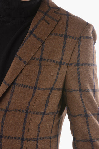 Windowpane Check Wol Side Vents GATE Blazer