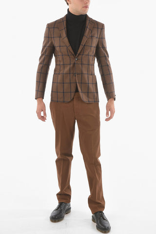 Windowpane Check Wol Side Vents GATE Blazer