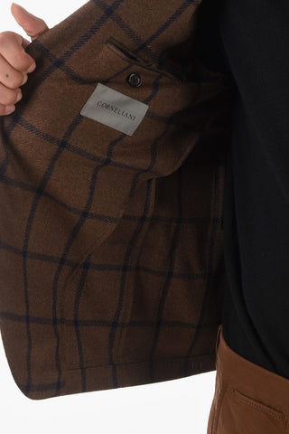 Windowpane Check Wol Side Vents GATE Blazer