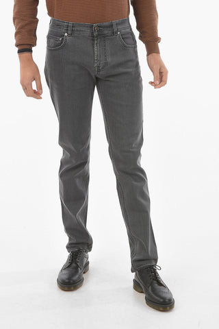 Jeans 5 Tasche Slim Fit con Passanti