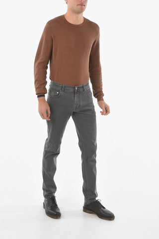 Jeans 5 Tasche Slim Fit con Passanti