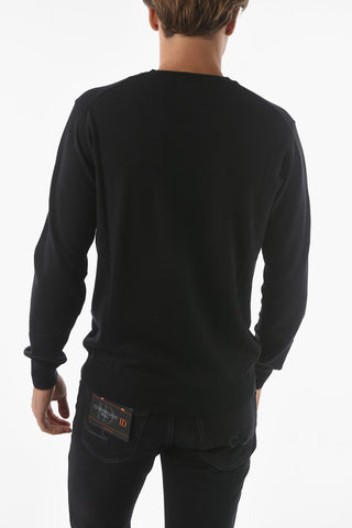 Maglia in Lana Vergine con Collo a V