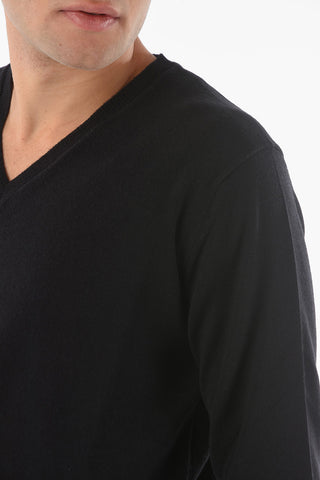 Maglia in Lana Vergine con Collo a V