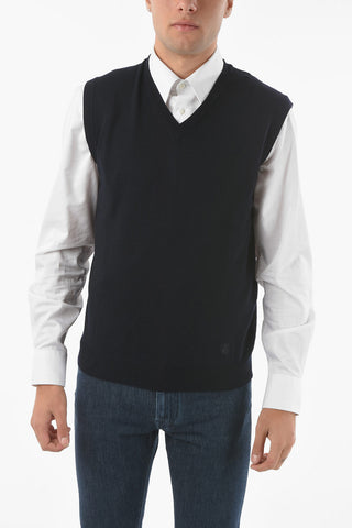 Gilet in Lana Vergine con Collo a V