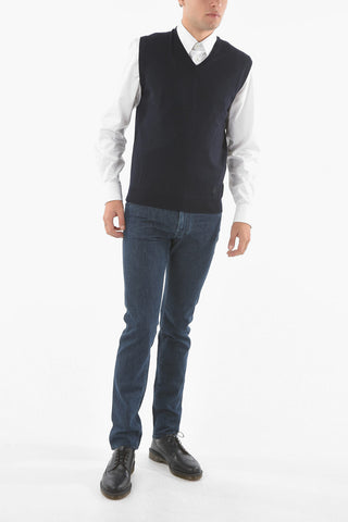 Gilet in Lana Vergine con Collo a V