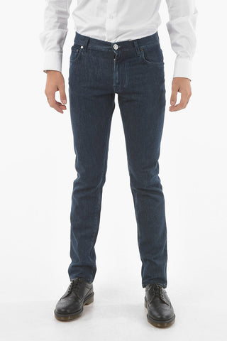 ID LUXURY DENIM 5 Pocket Slim Fit Denims with Logoed Back Pockets