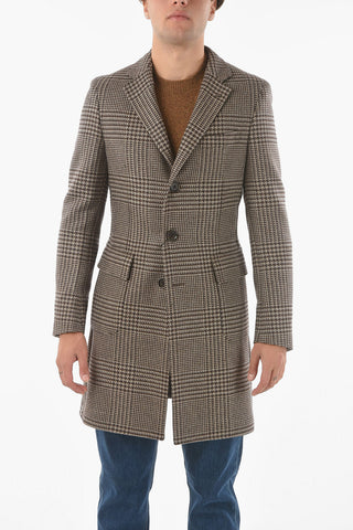 CC COLLECTION Cappotto Semifoderato con Motivo Pied de Poule