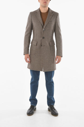 CC COLLECTION Cappotto Semifoderato con Motivo Pied de Poule