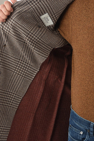 CC COLLECTION Cappotto Semifoderato con Motivo Pied de Poule