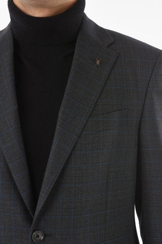 CC COLLECTION 2 Button RIGHT Windowpane Check Suit