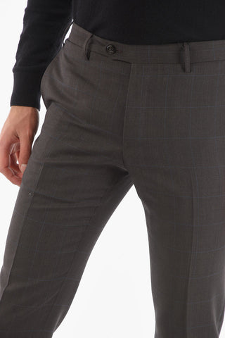 Windowpane Check Virgin Wool ACADEMY Trousers