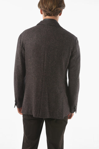  ID Wool Unlined IDENTITY Blazer with Removable Leather Chest Piece 