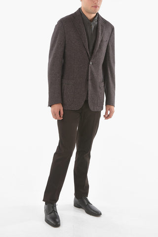  ID Wool Unlined IDENTITY Blazer with Removable Leather Chest Piece 