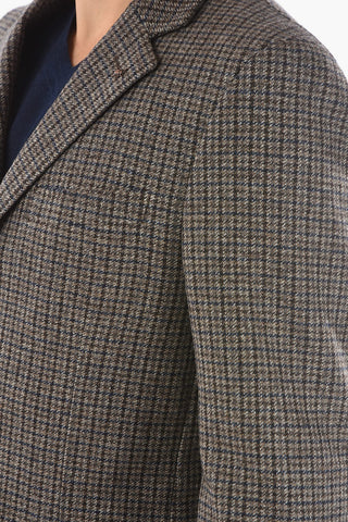 CC COLLECTION Half-lined Houndstooth Patterned Coat