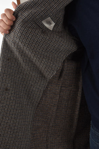 CC COLLECTION Half-lined Houndstooth Patterned Coat