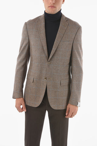 Overcheck Herringbone GATE Side Vents 2-Button Blazer
