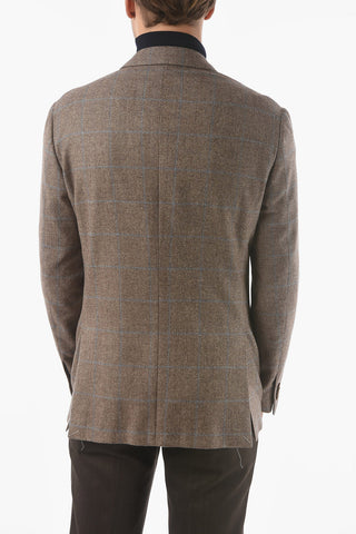 Overcheck Herringbone GATE Side Vents 2-Button Blazer