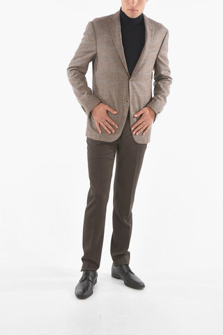 Overcheck Herringbone GATE Side Vents 2-Button Blazer