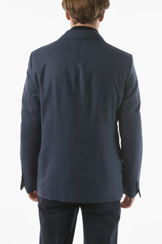 ID Detachable Vest Padded Glen Check Blazer