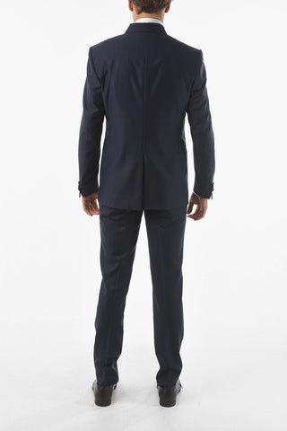 Virgin Wool CERIMONIA ACADEMY Collarless 3 Piece Waistcoat Suit