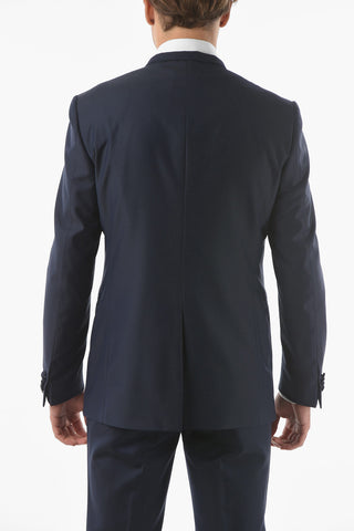 Virgin Wool CERIMONIA ACADEMY Collarless 3 Piece Waistcoat Suit