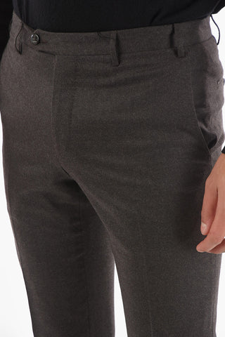 Wool And Cashmere ACADEMY Trousers with Scalloped Hem
