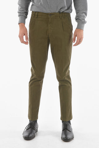 CC COLLECTION Stretch Cotton Single-Pleat Pants