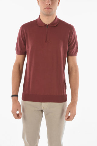 Half Zipped Cotton Polo