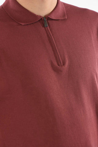 Half Zipped Cotton Polo
