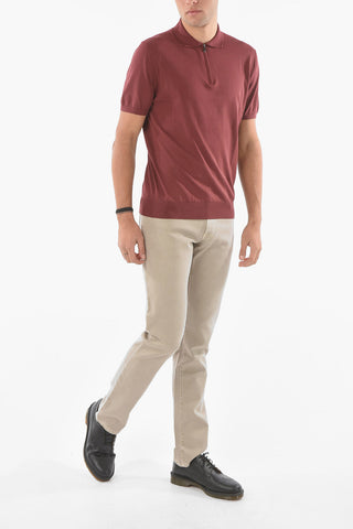 Half Zipped Cotton Polo