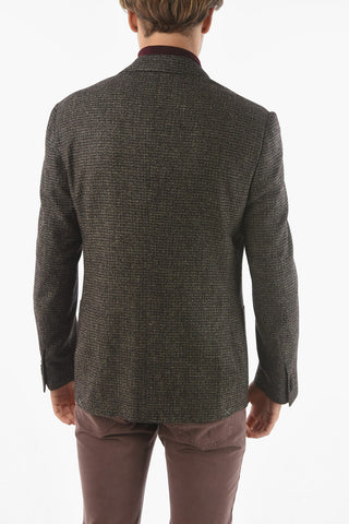 Tweed Wool-blend GATE 2-button Blazer with Patch Pockets