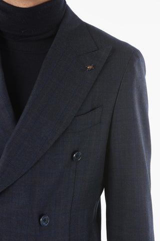 CC COLLECTION Double-breasted REWARD District Check Suit