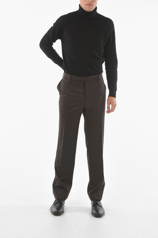 CC COLLECTION Pantaloni RIGHT in Flanella di Lana a 4 Tasche