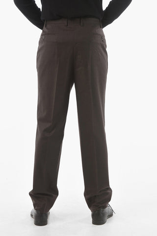 CC COLLECTION Pantaloni RIGHT in Flanella di Lana a 4 Tasche