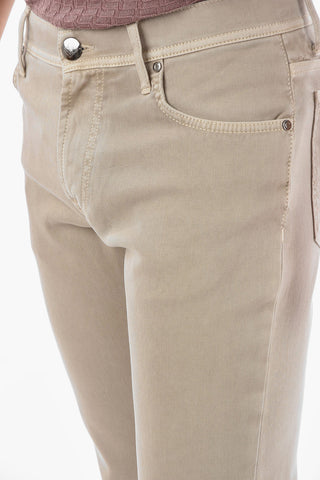 ID LUXURY DENIM Jeans Slim Fit in Misto Cotone con Tasche Posteriore Logate