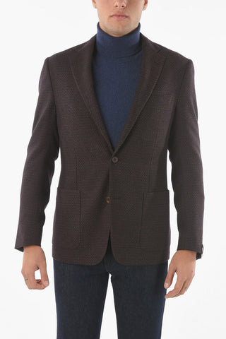 Jacquard Virgin Wool GATE 2-button Blazer