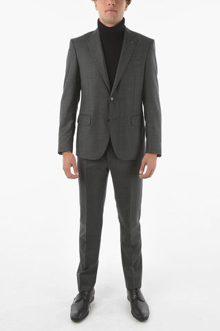 CC COLLECTION District Check Motif RIGHT Virgin Wool Suit