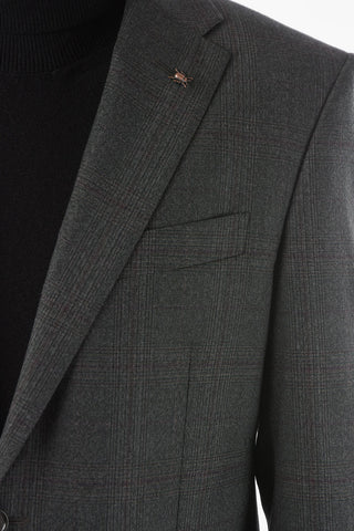 CC COLLECTION District Check Motif RIGHT Virgin Wool Suit