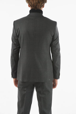 CC COLLECTION District Check Motif RIGHT Virgin Wool Suit